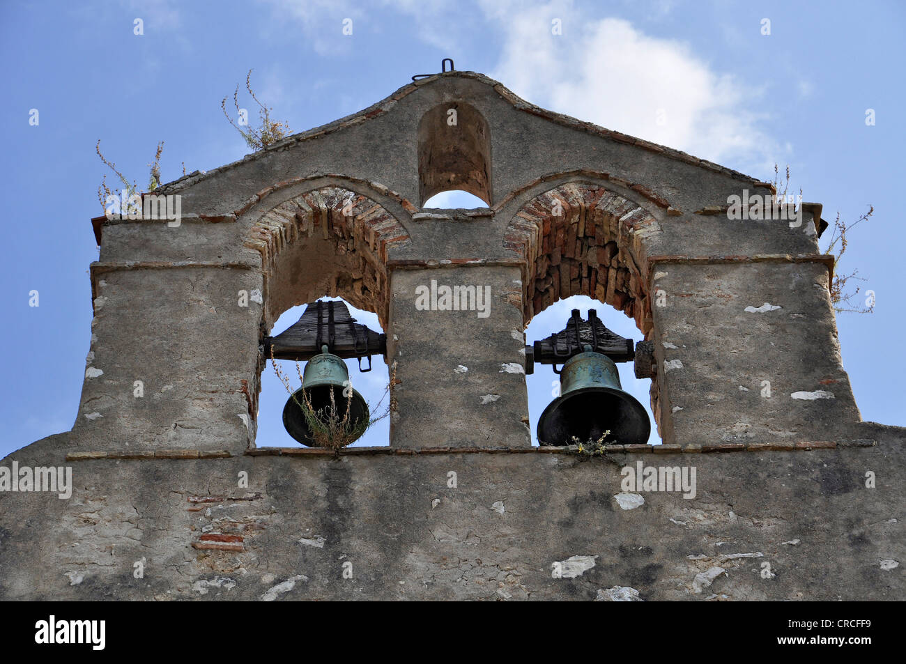 Il campanile della chiesa di San Giovanni a Mare, decimo secolo, Gaeta, Lazio, l'Italia, Europa Foto Stock