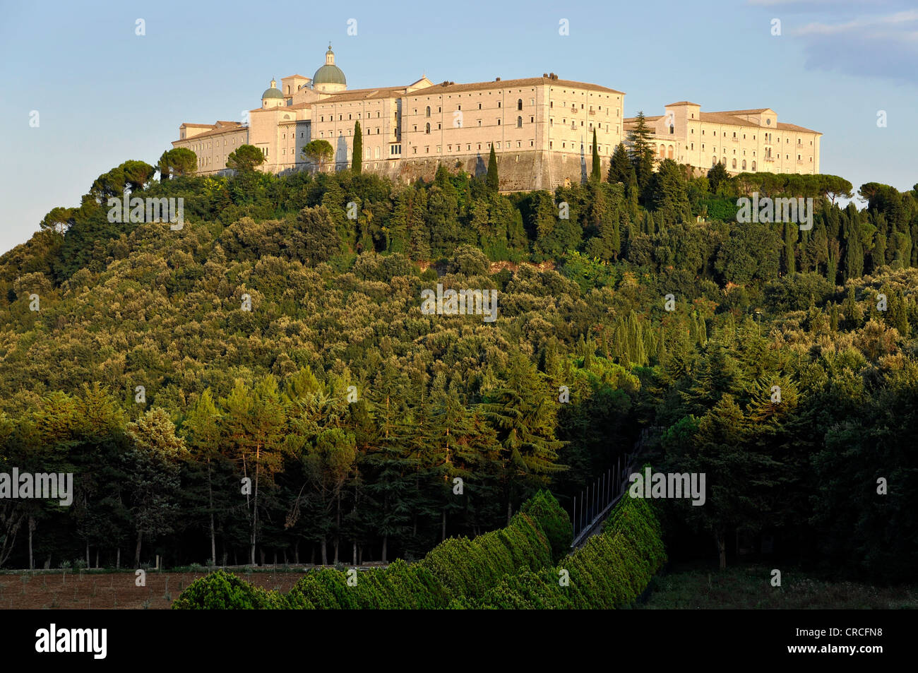 L'abbazia benedettina di Montecassino, Monte Cassino, Cassino, Lazio, l'Italia, Europa Foto Stock