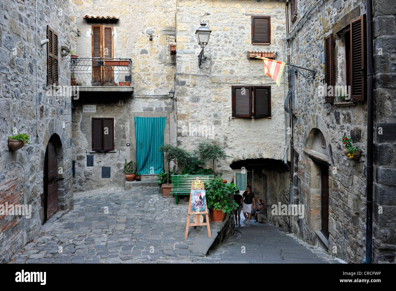 Vicolo nel centro storico, Via degli Adami, Bolsena, Lazio, l'Italia,  Europa Foto stock - Alamy