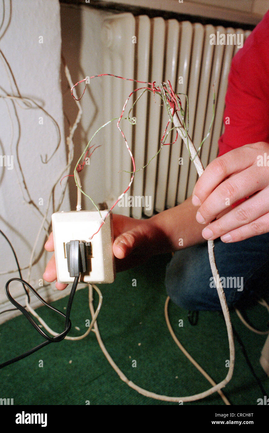 Berlino, cattivo collegamento telefonico Foto Stock