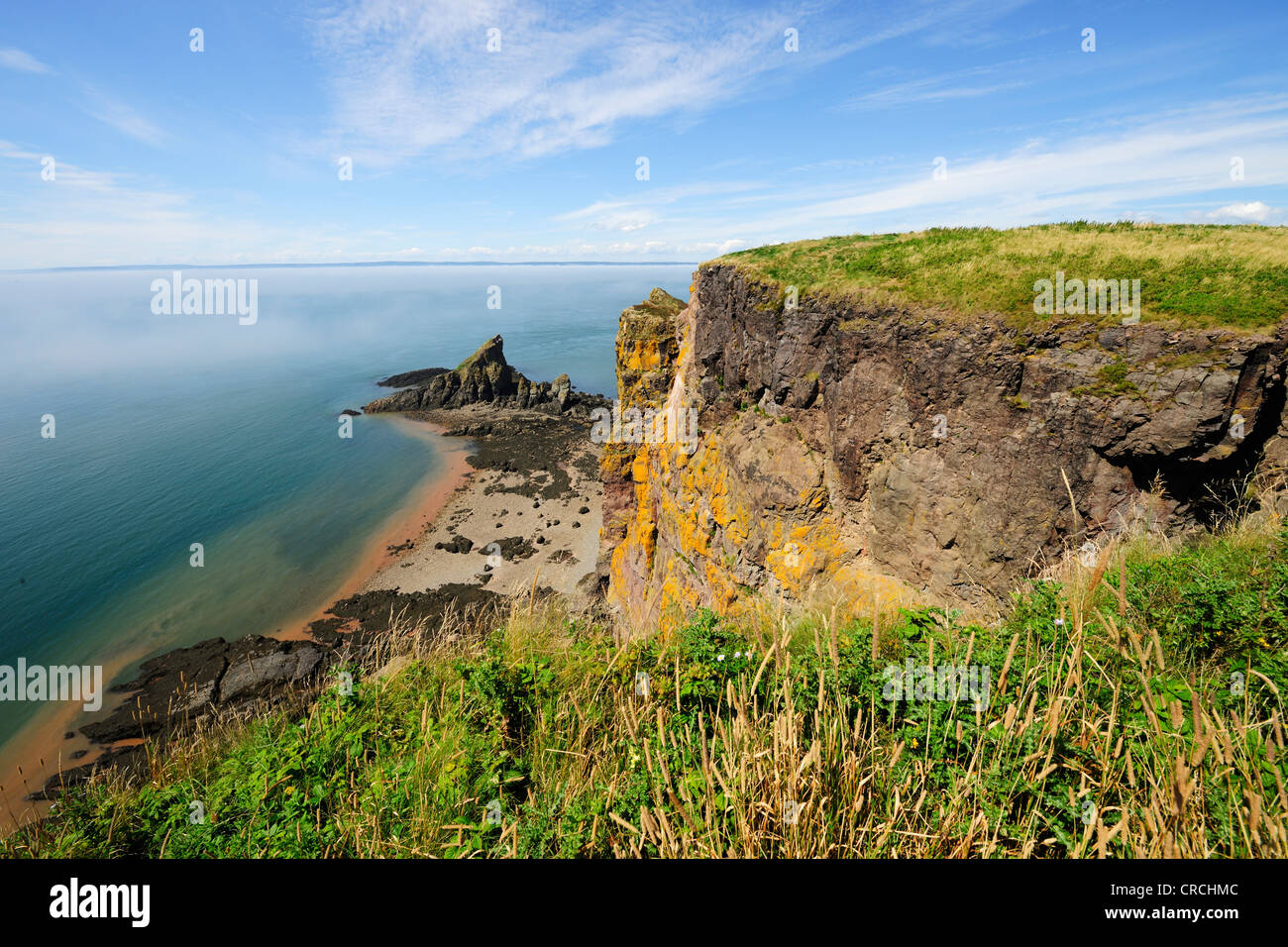 Vista dal Capo Split sulla Baia di Fundy, Nova Scotia, Canada Foto Stock