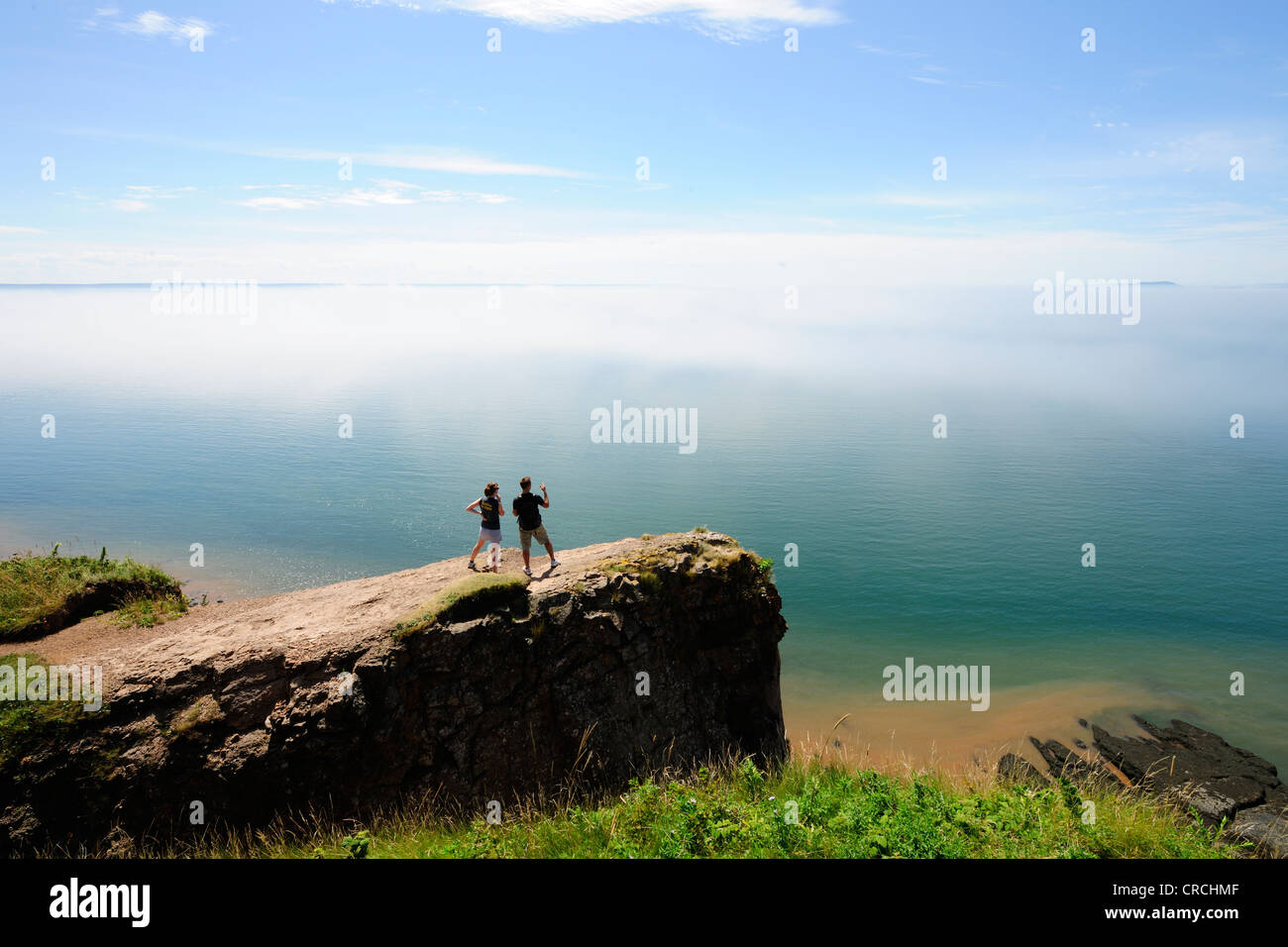 Vista dal Capo Split sulla Baia di Fundy, Nova Scotia, Canada Foto Stock