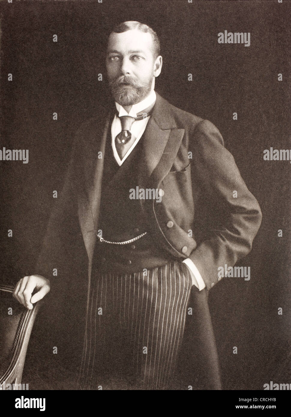George V, 1865 - 1936. Re del Regno Unito. A partire dall'anno 1910 illustrata. Foto Stock