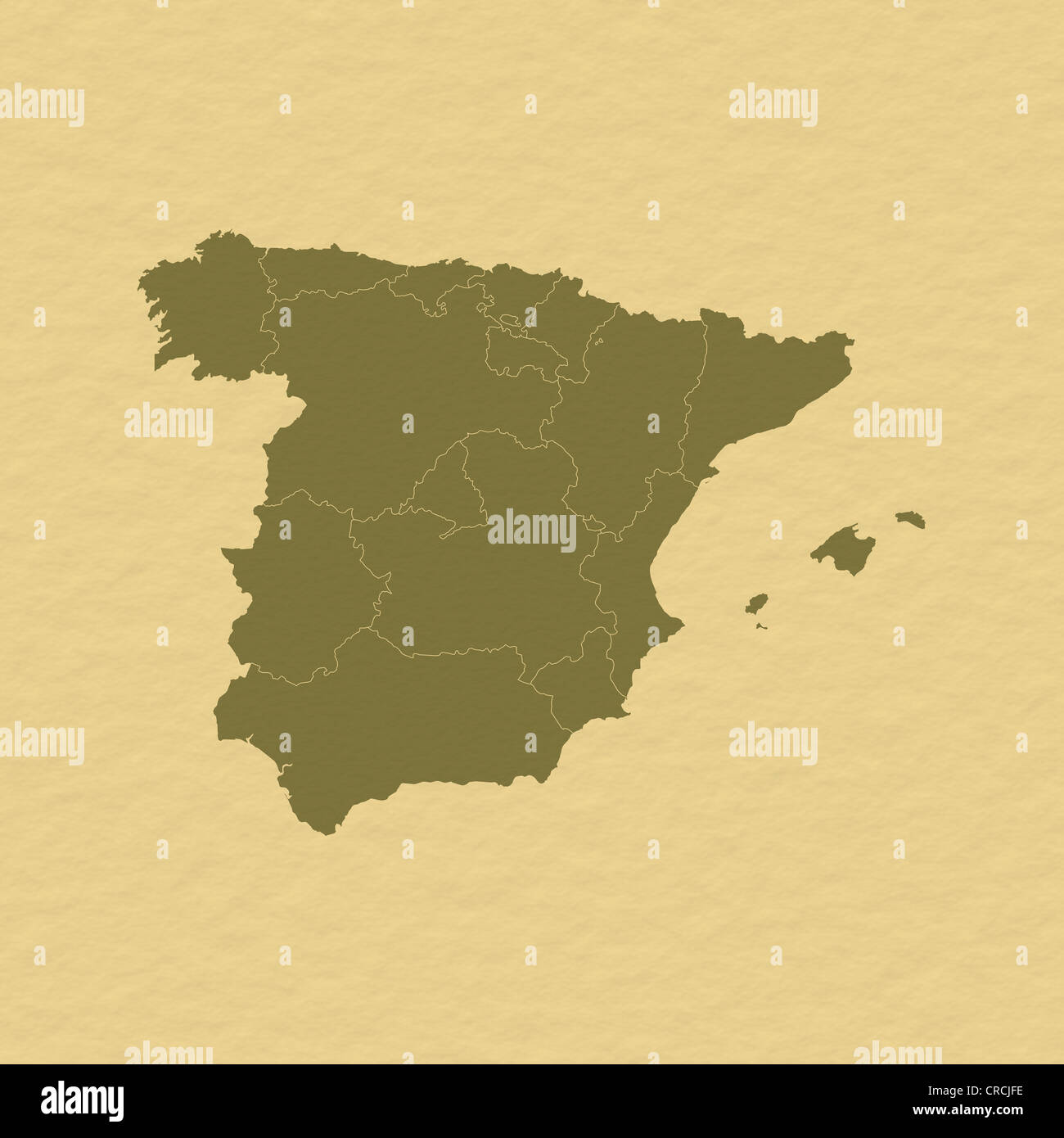 Mappa Polica Della Spagna E Del Portogallo Illustrazione Vettoriale - 9