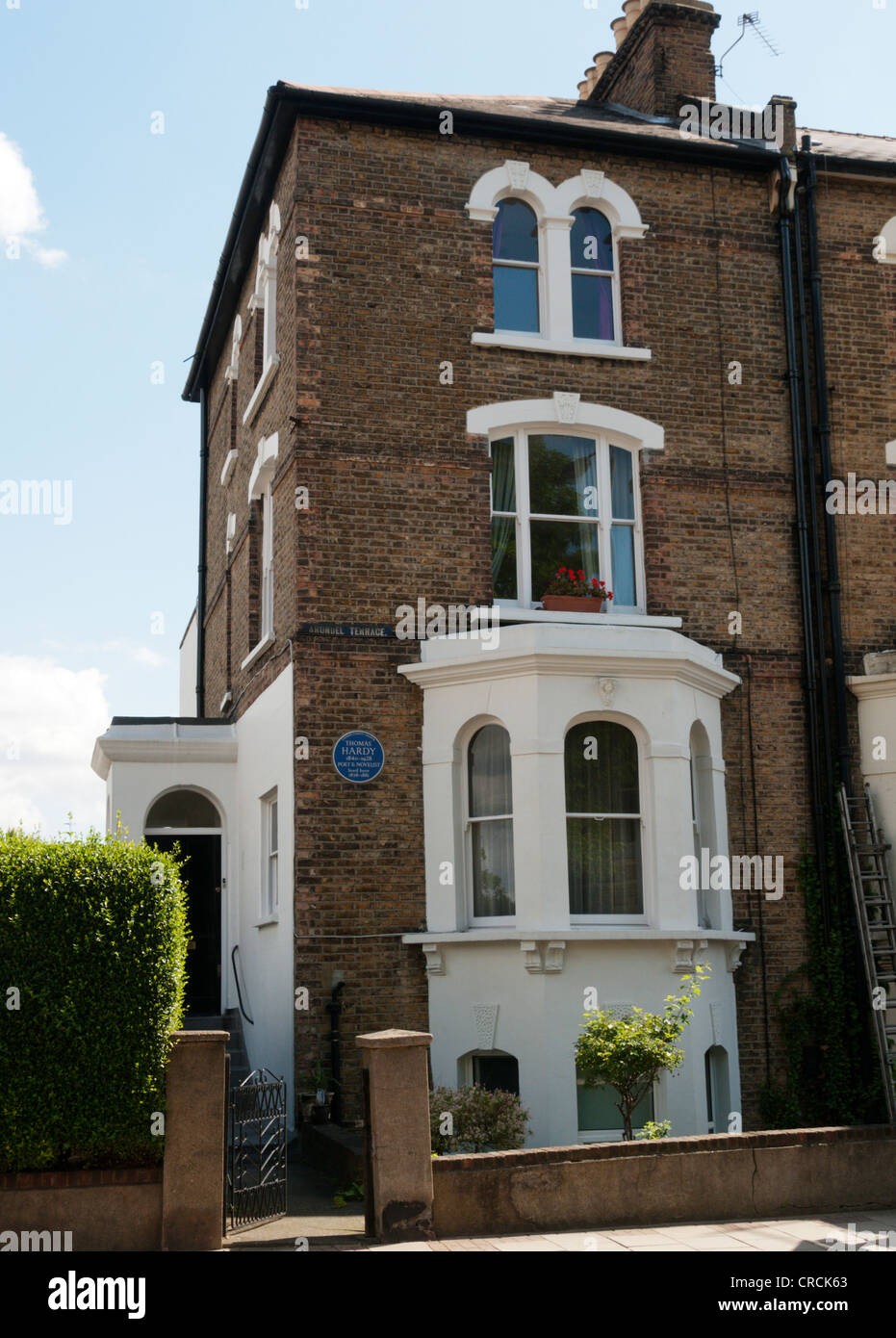 La casa occupata da Thomas Hardy nella Trinità strada vicino a Wandsworth comune. Foto Stock