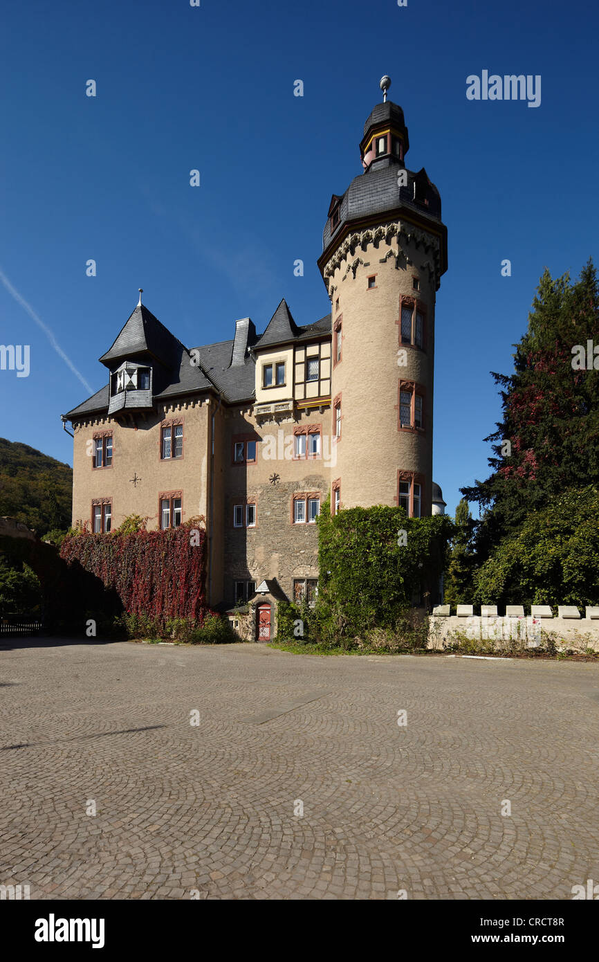 Burg Namedy castello vicino Andernach, Renania-Palatinato, Germania, Europa Foto Stock