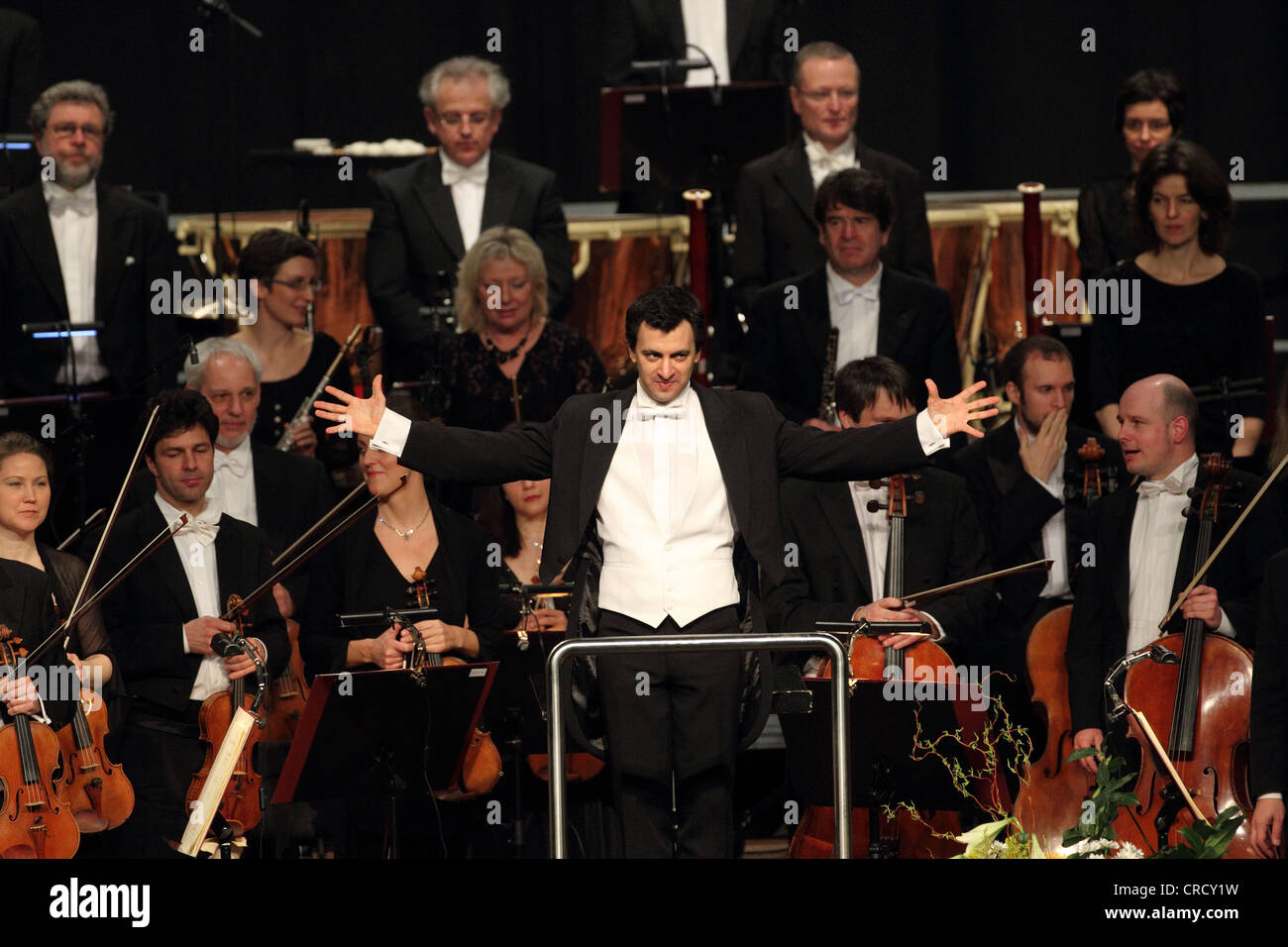 Concerto dell'Istituto di Musica di Coblenza con la SWR Symphony Orchestra Baden-Baden e Friburgo, conduttore Alejo Pérez, Koblenz Foto Stock