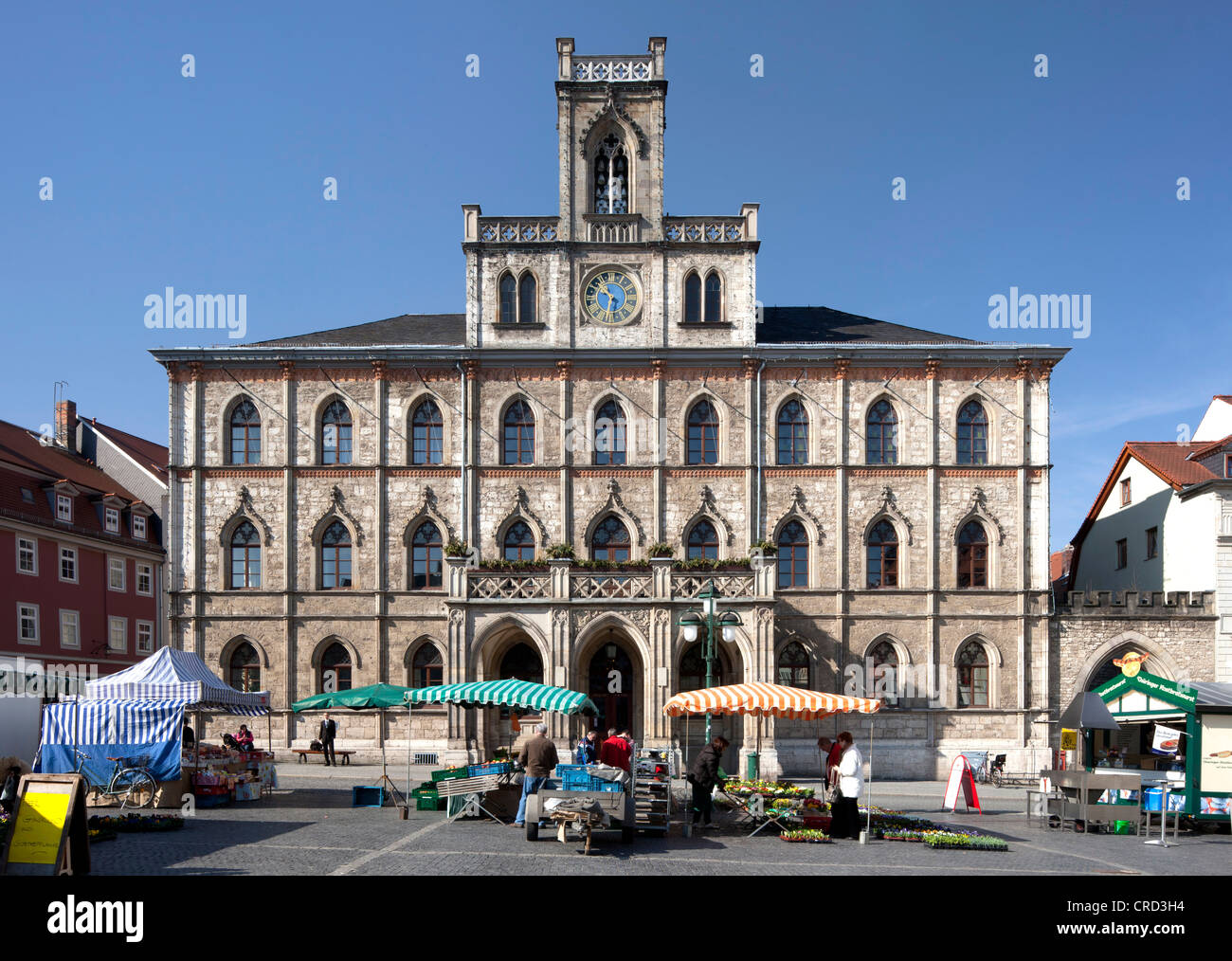Town Hall, Weimar, Turingia, Germania, Europa PublicGround Foto Stock