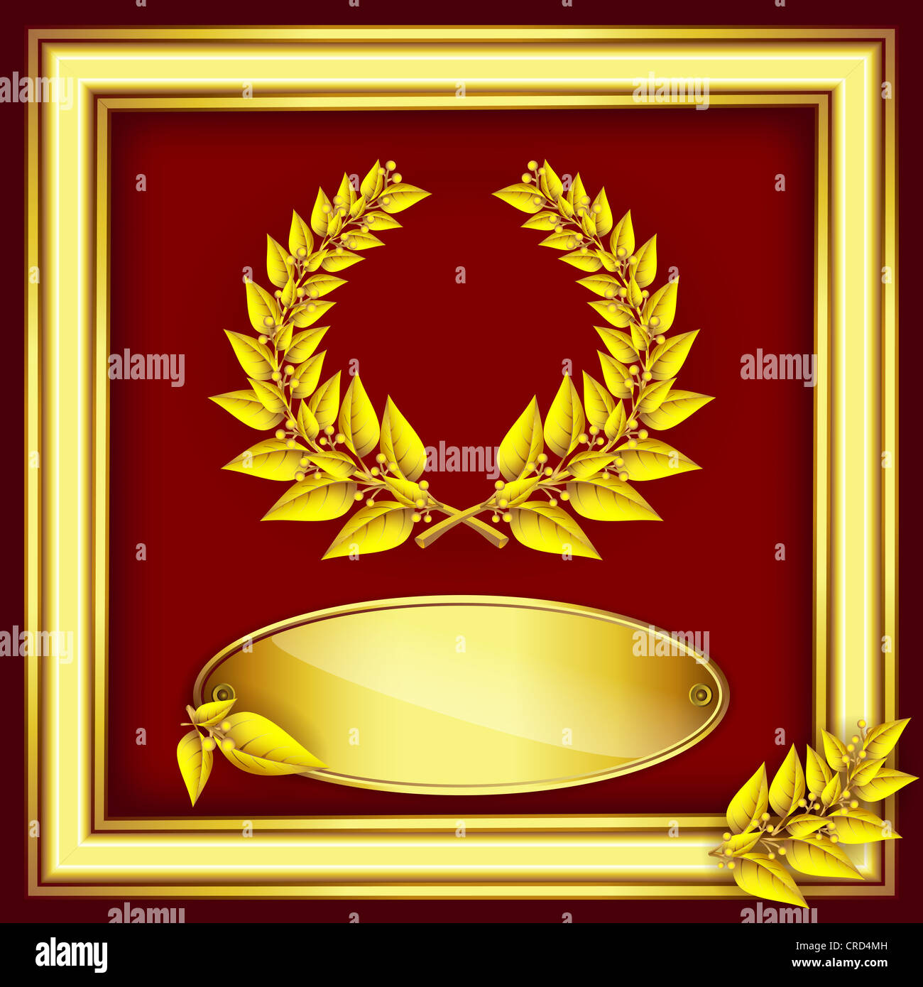 Oro corona di alloro Foto stock - Alamy