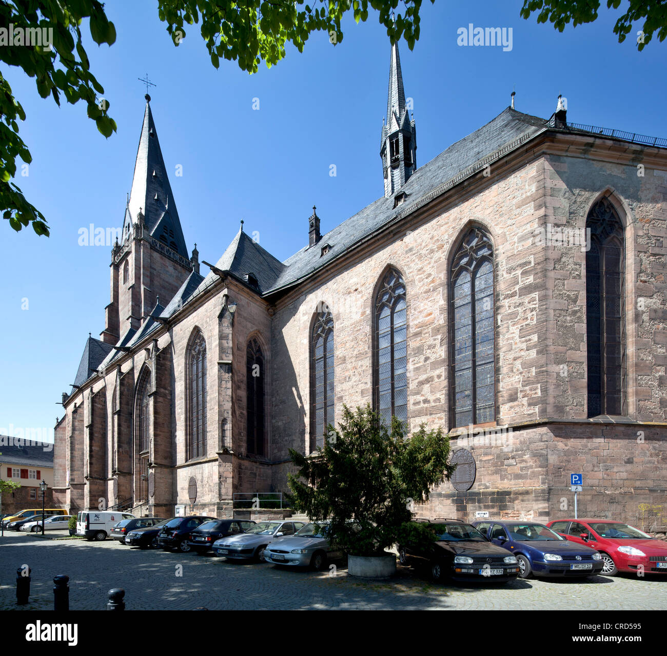 Chiesa Parrocchiale, Marburg, Hesse, Germania, Europa PublicGround Foto Stock