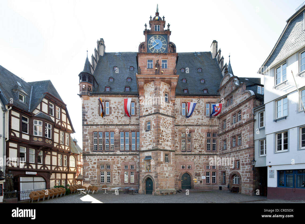 Municipio, Marburg, Hesse, Germania, Europa PublicGround Foto Stock