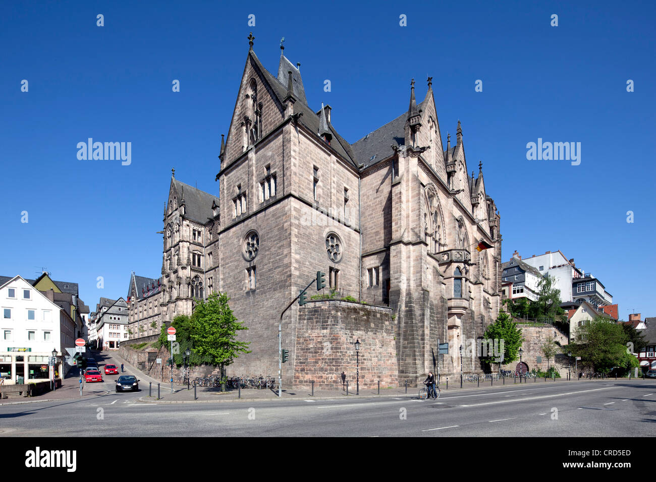 Vecchia Università, Chiesa Universitaria, Marburg, Hesse, Germania, Europa PublicGround Foto Stock