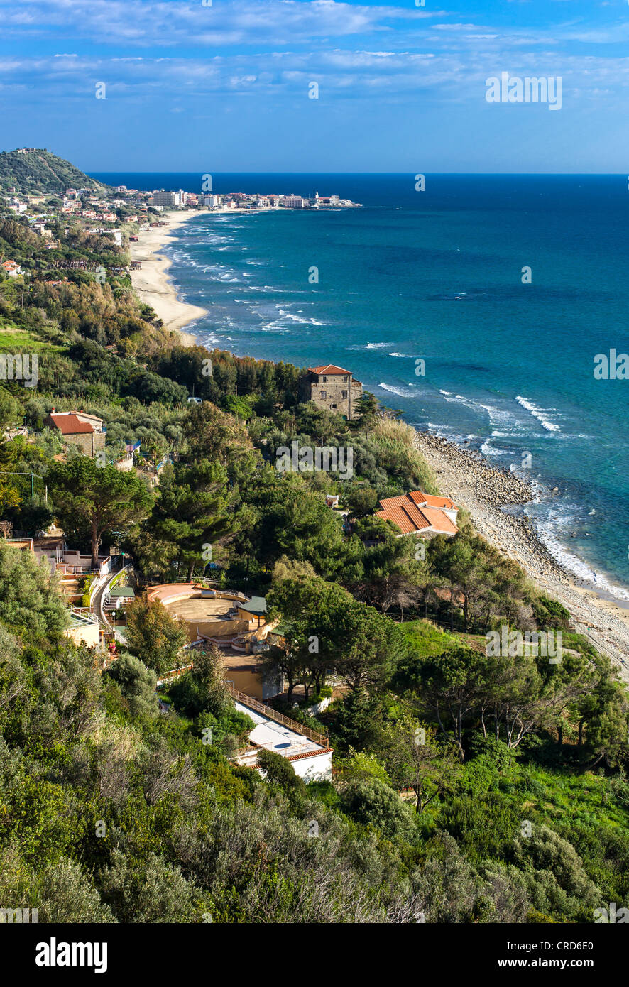 Europa Italia,Campania Cilento, panorama di Acciaroli Foto Stock