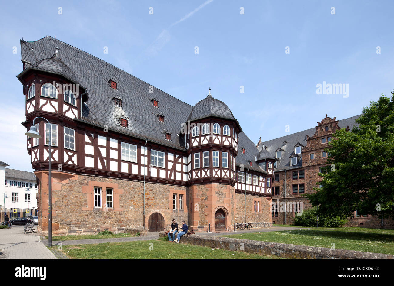 Neues Schloss o nuovo Castello, Giessen, Hesse, Germania, Europa PublicGround Foto Stock