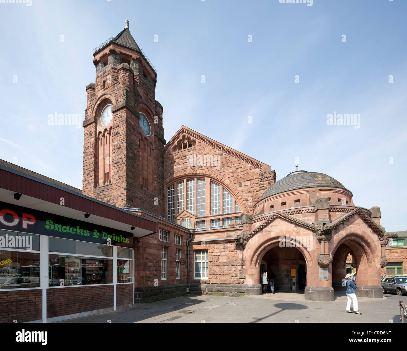 La stazione ferroviaria principale, Giessen, Hesse, Germania, Europa PublicGround Foto Stock