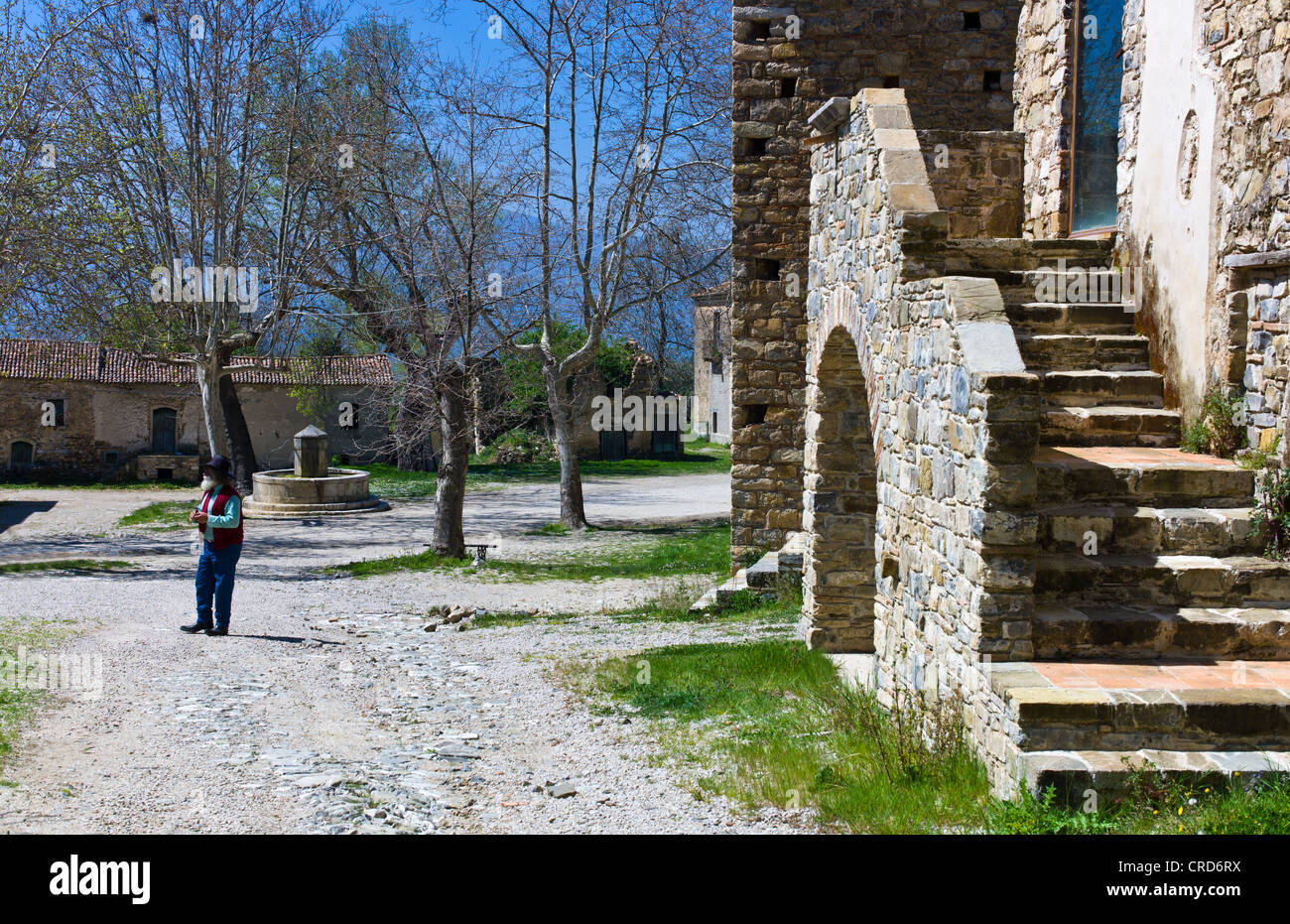Europa Italia,Campania Cilento, abbandonato il vecchio quartiere di Roscigno Vecchia, dettaglio Foto Stock