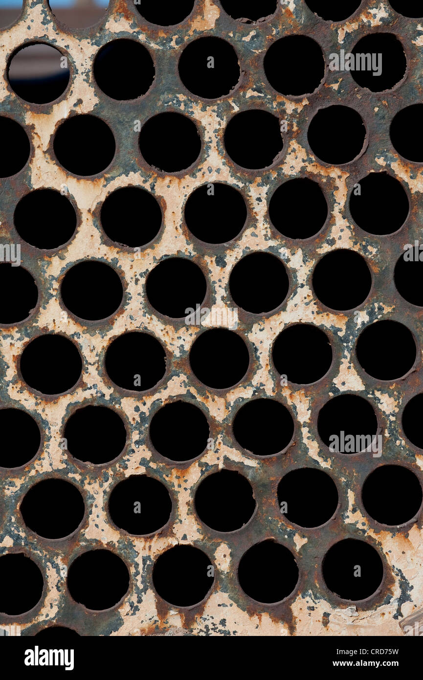 Dettaglio del treno, cimitero al di fuori del villaggio di Uyuni Foto Stock