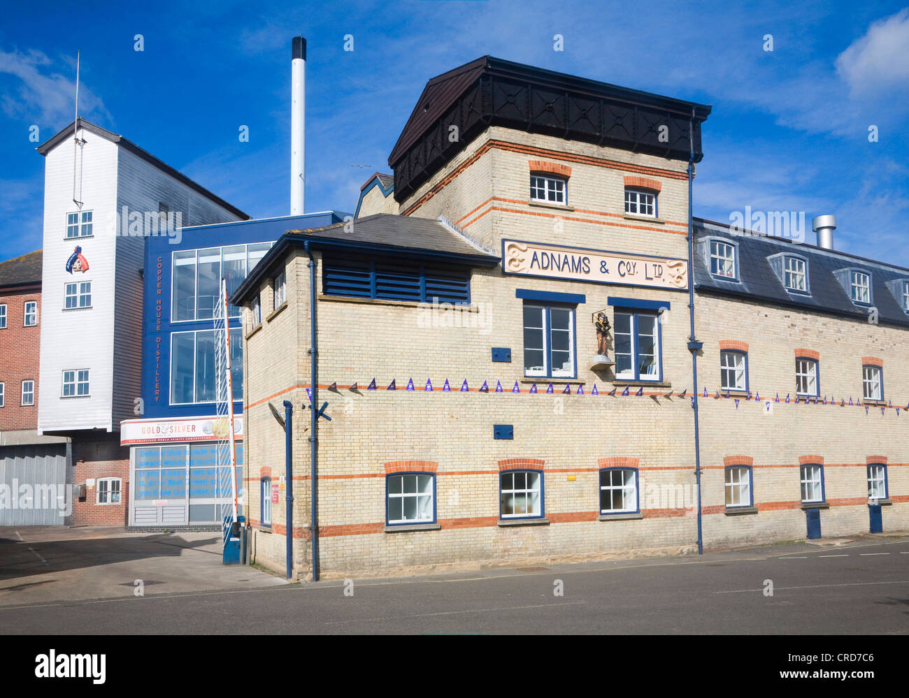 Storica birreria edifici di Adnams, Southwold, Suffolk, Inghilterra Foto Stock