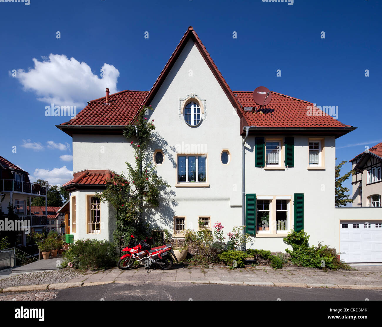 Edificio residenziale, Eisenach, Turingia, Germania, Europa PublicGround Foto Stock