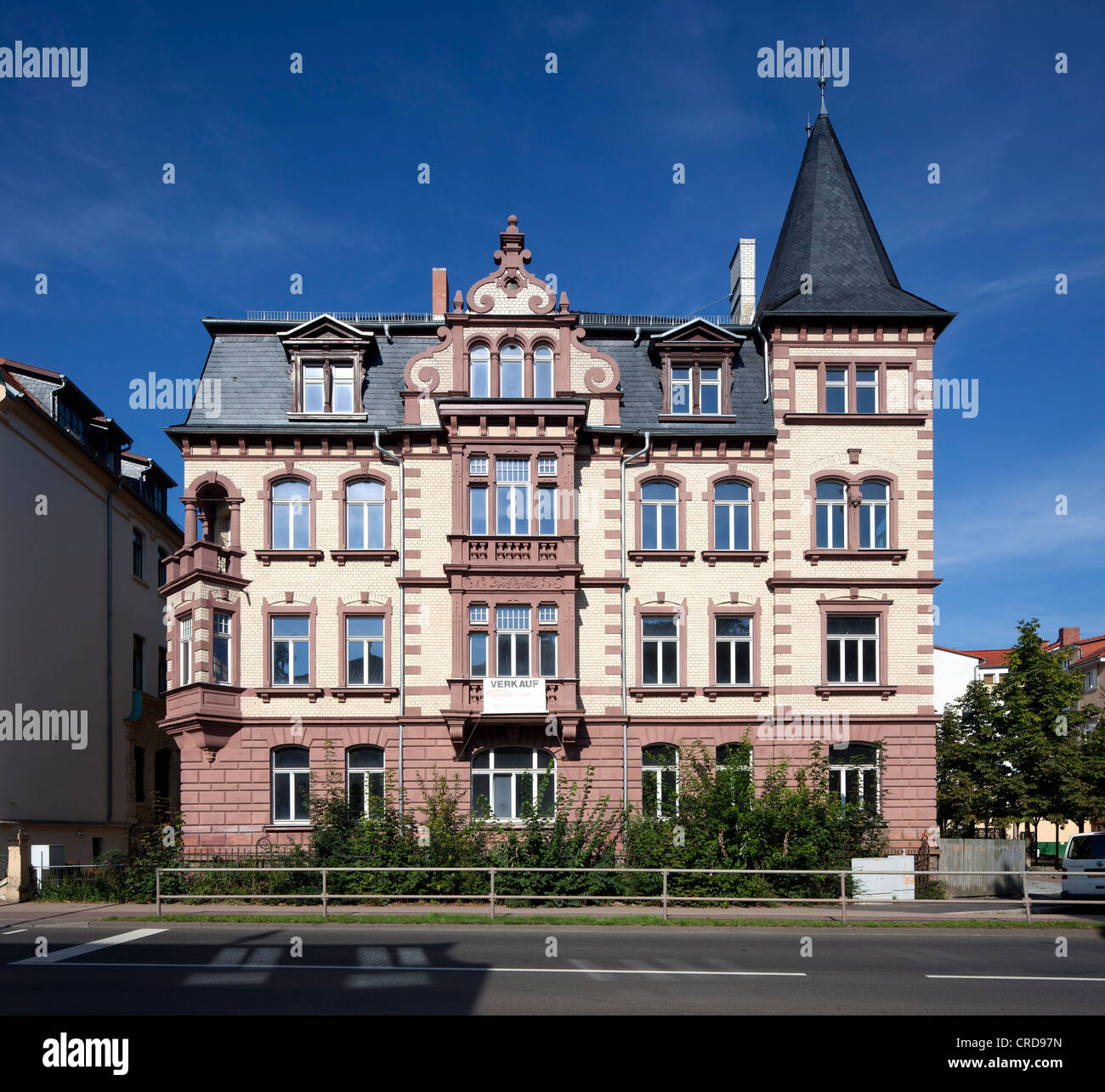 Townhouse, periodo Gruenderzeit, Eisenach, Turingia, Germania, Europa PublicGround Foto Stock