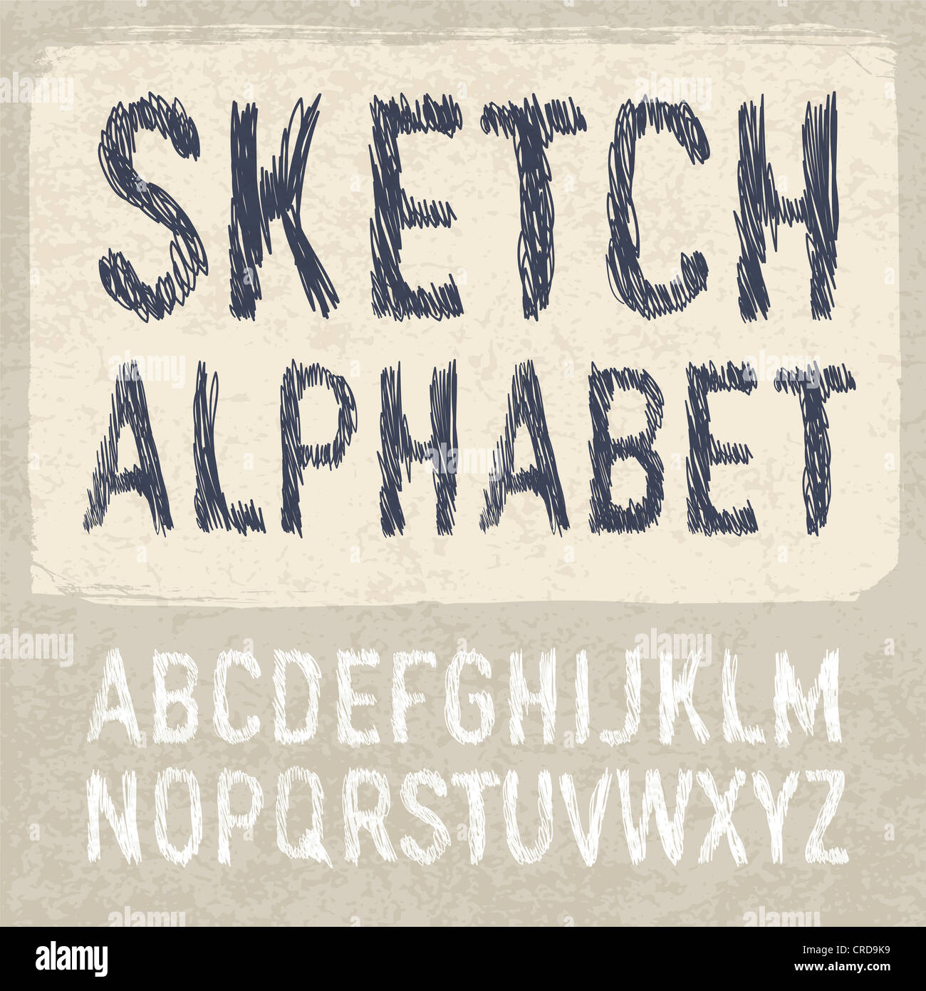 Alfabeto di cova set di simboli Foto Stock