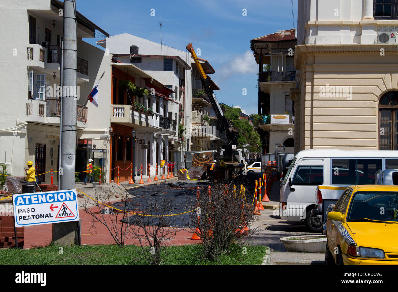 Panama City, il vecchio quartiere di restauro. Repubblica di Panama, America Centrale Foto Stock