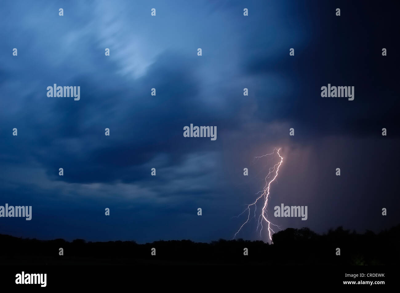Tempesta, fulmini, in Germania, in Baviera, Bassa Franconia, Unterfranken Foto Stock