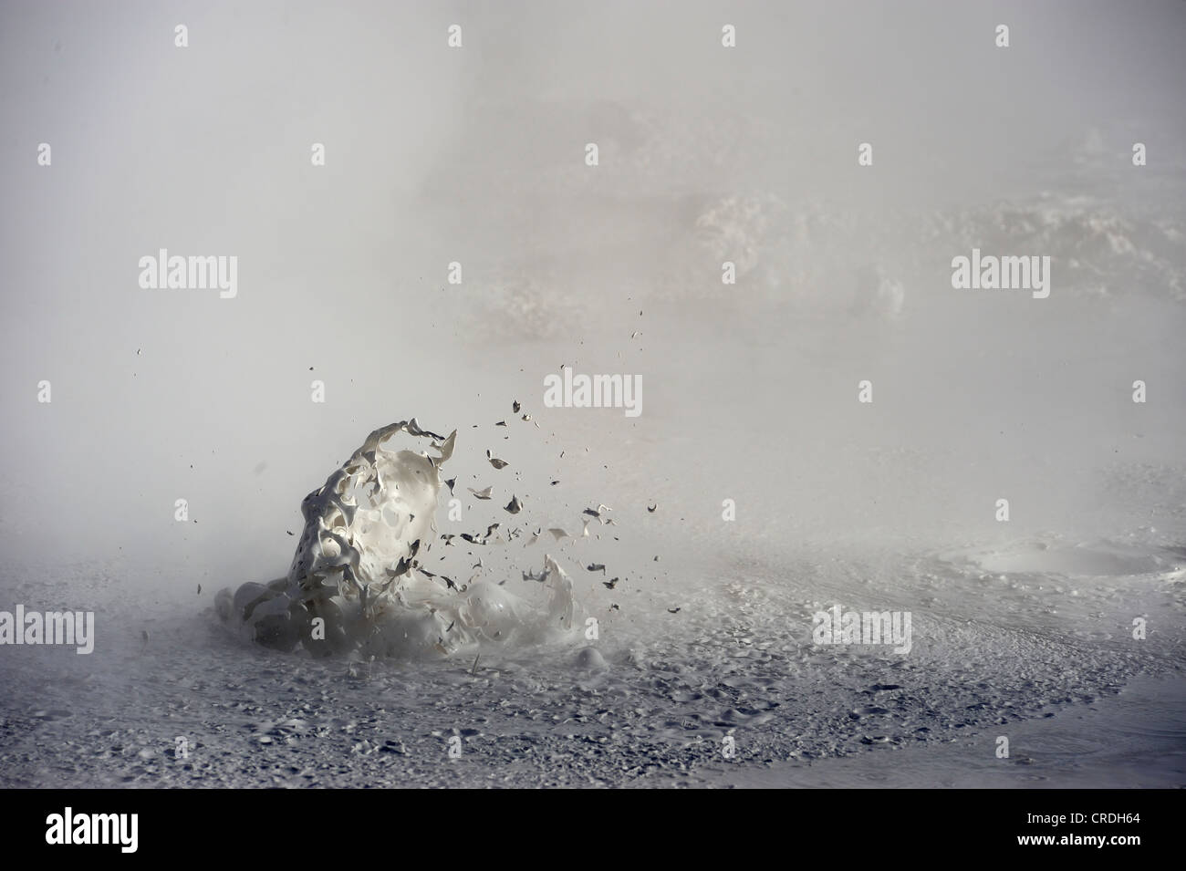 Geyser con vapore acqueo, Uyuni, Bolivia, Sud America Foto Stock