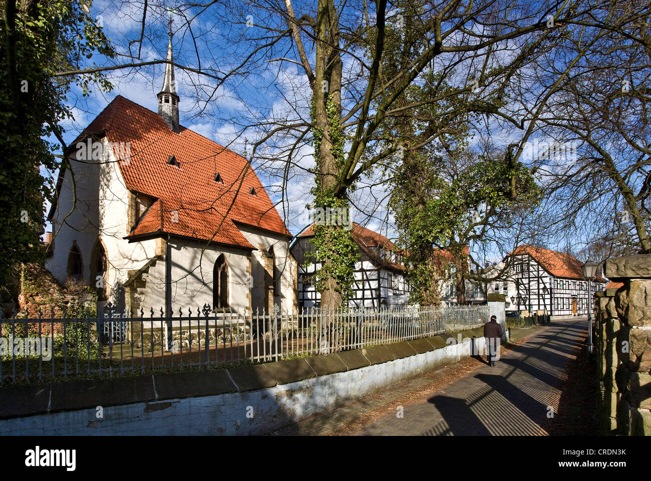 Vista sul villaggio Westerholt, in Germania, in Renania settentrionale-Vestfalia, la zona della Ruhr, Herten Foto Stock