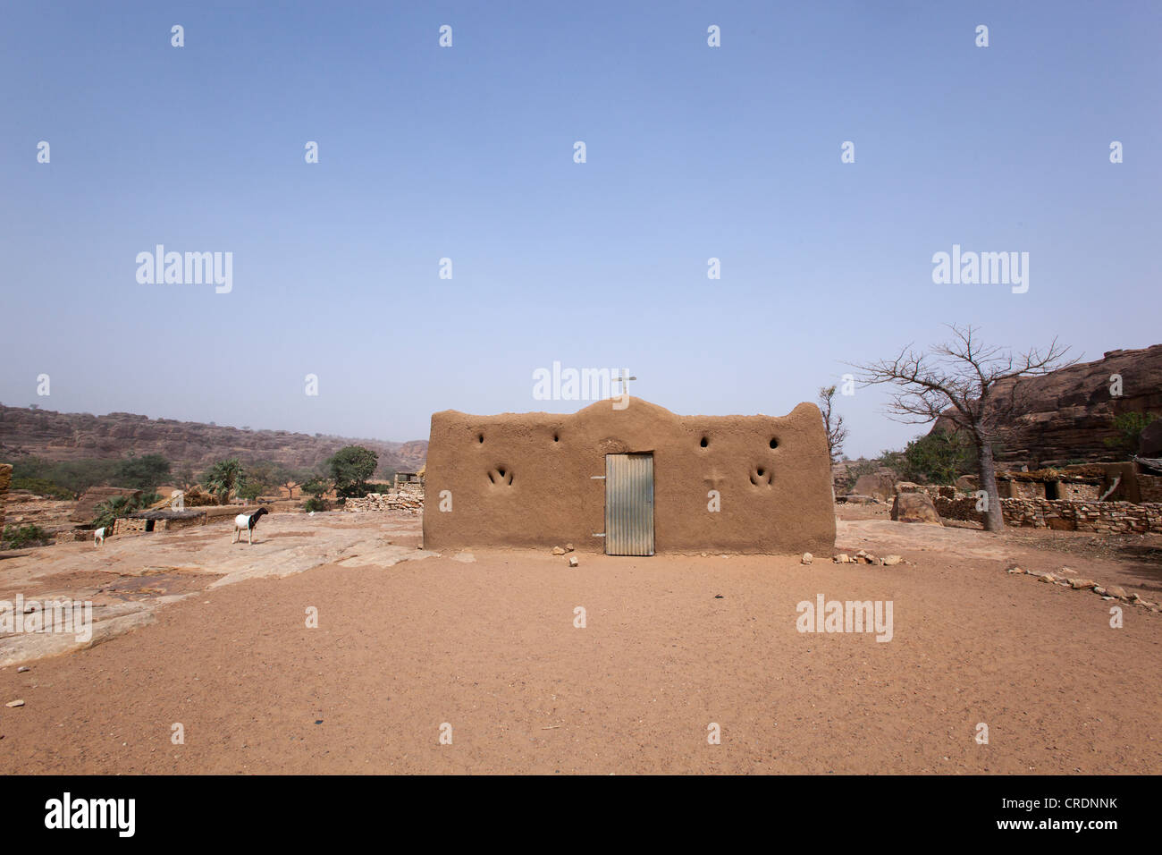 Una chiesa in Mali Africa occidentale Foto Stock