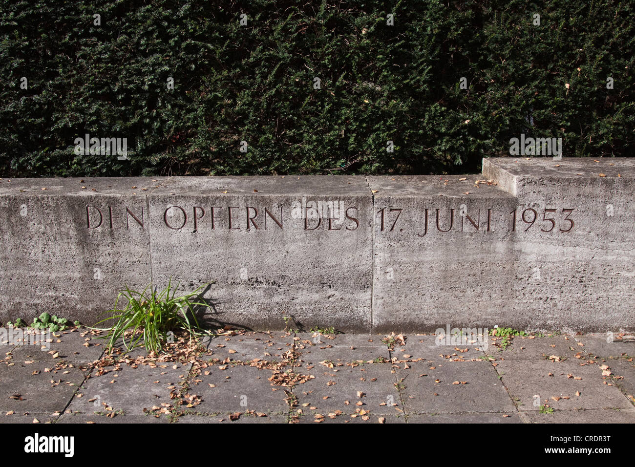 Memoriale per le vittime la rivolta del 17 giugno 1953, la cremazione cimitero, Seestrasse, Berlino, Germania, Europa Foto Stock