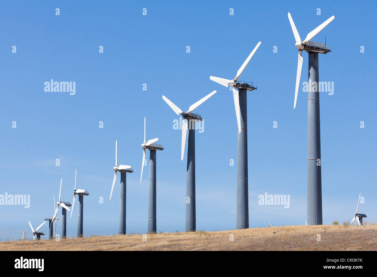 Le turbine eoliche a wind farm - Altamont Pass, California USA Foto Stock