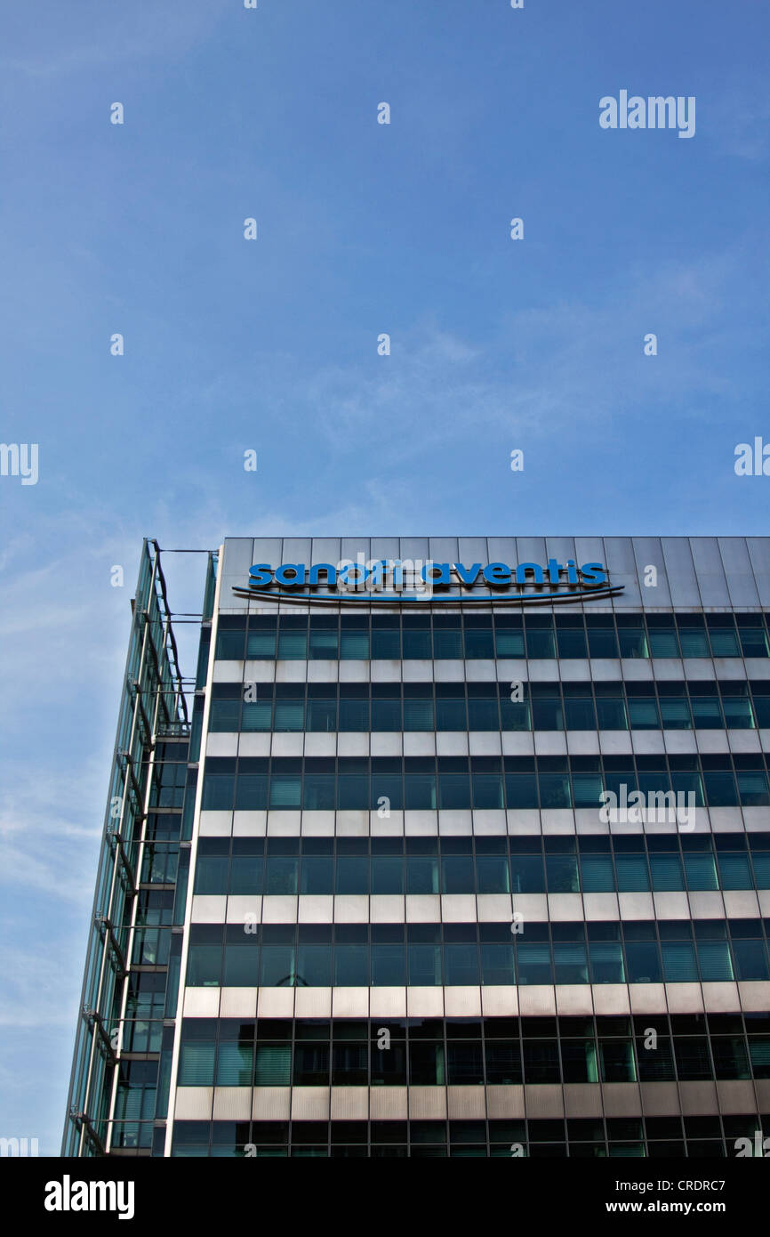 Sanofi Aventis edificio, una multinazionale farmaceutica, Berlino, Germania, Europa Foto Stock