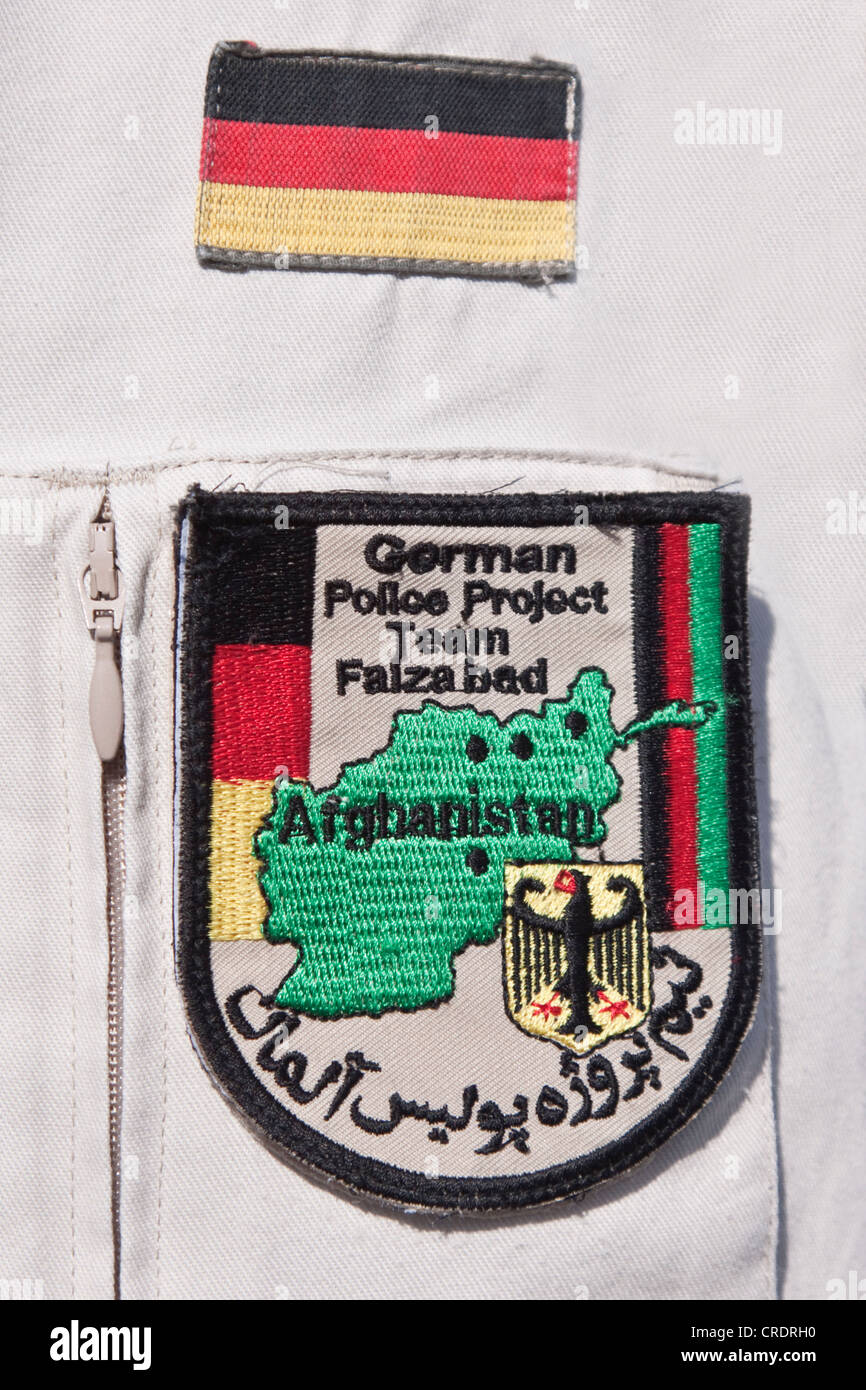 Il Badge del tedesco della polizia federale in Afghanistan, Falzabad, Feyzabad, polizia tedesca del team di progetto, GPPT, polizia trainer, 60 Foto Stock