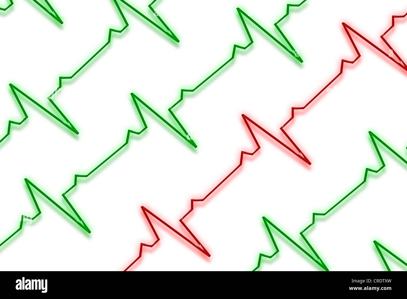 Modello di heartbeat, illustrazione scientifica Foto Stock