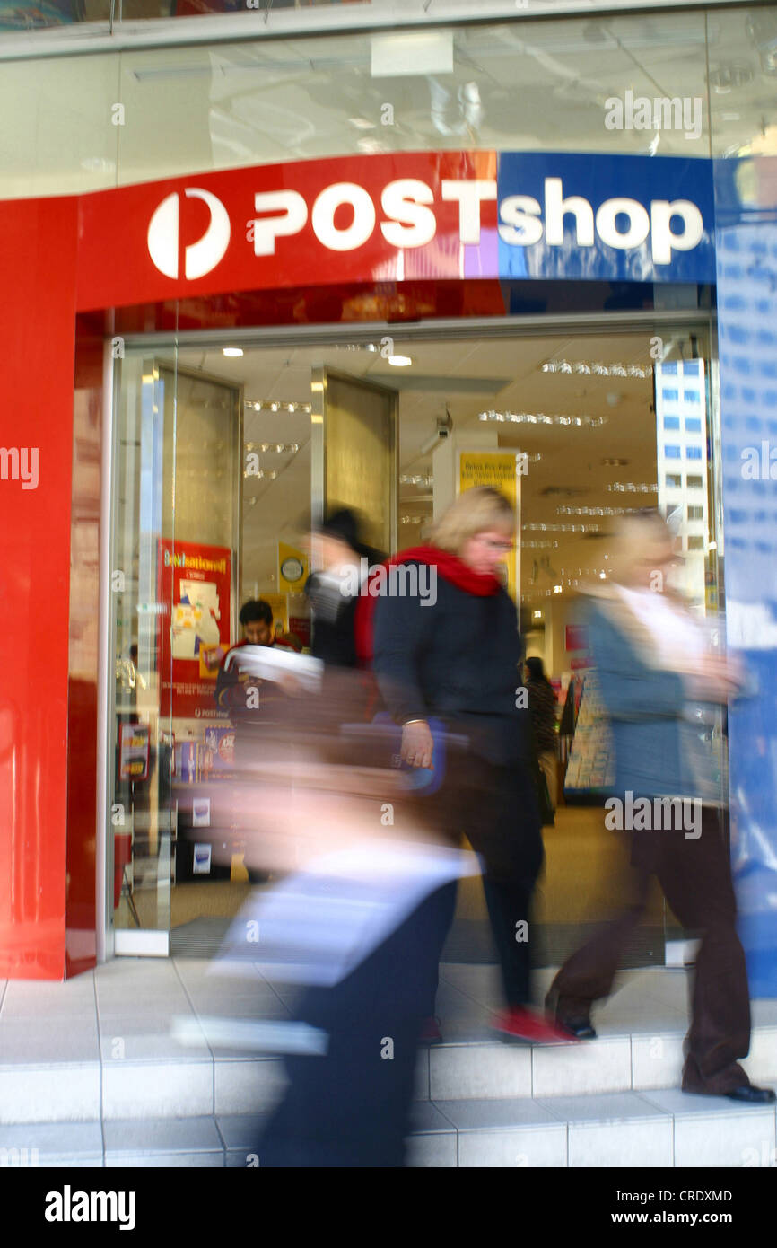 Australia Post shop entrata. Gente correre in e fuori del negozio, Australia Foto Stock