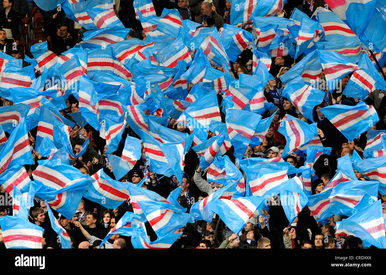 Stand con i fan di FC Hansa Rostock Foto Stock