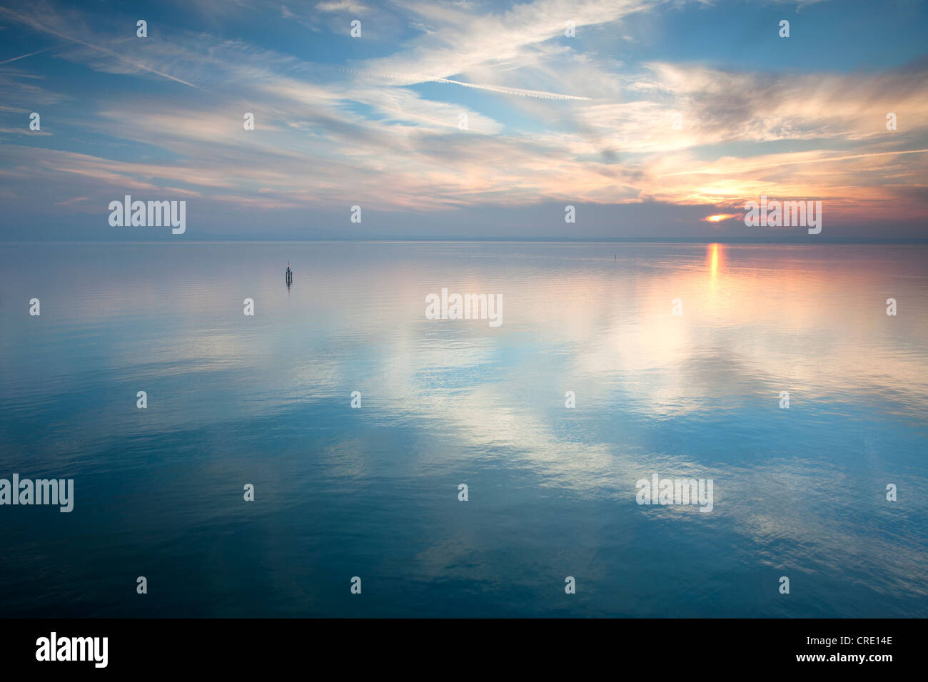 Vista dalla torre a Friedrichshafen sul Lago di Costanza, Baden-Wuerttemberg, Germania, Europa Foto Stock