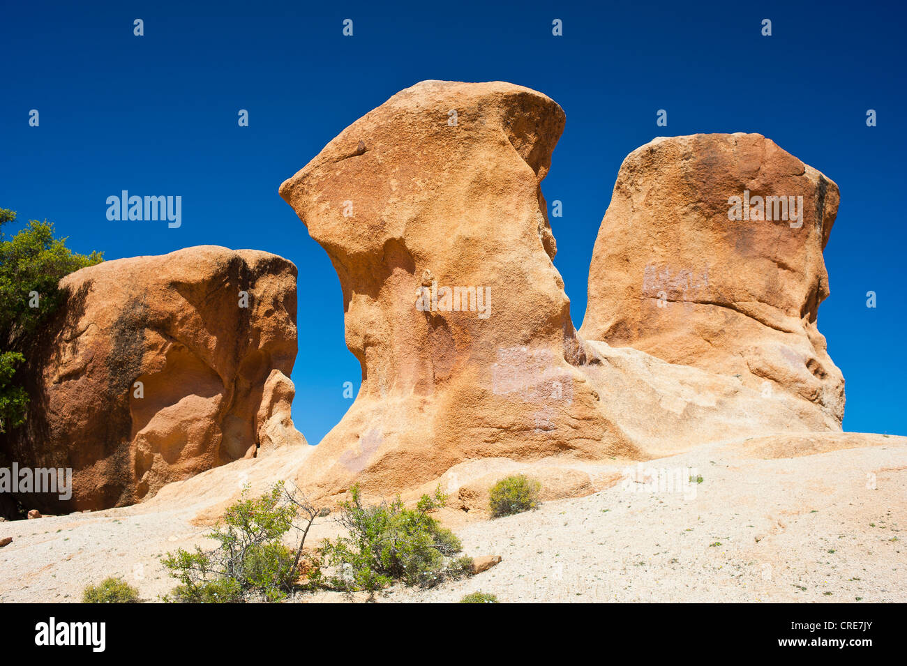 Bizzarre formazioni rocciose, granito, Anti-Atlas montagne, sud del Marocco, Marocco, Africa Foto Stock