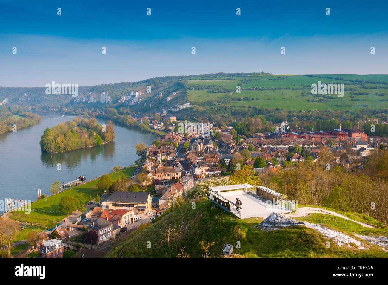 Francia; Normandia; les andelys; chateau; gaillard;; sul fiume Senna Foto Stock