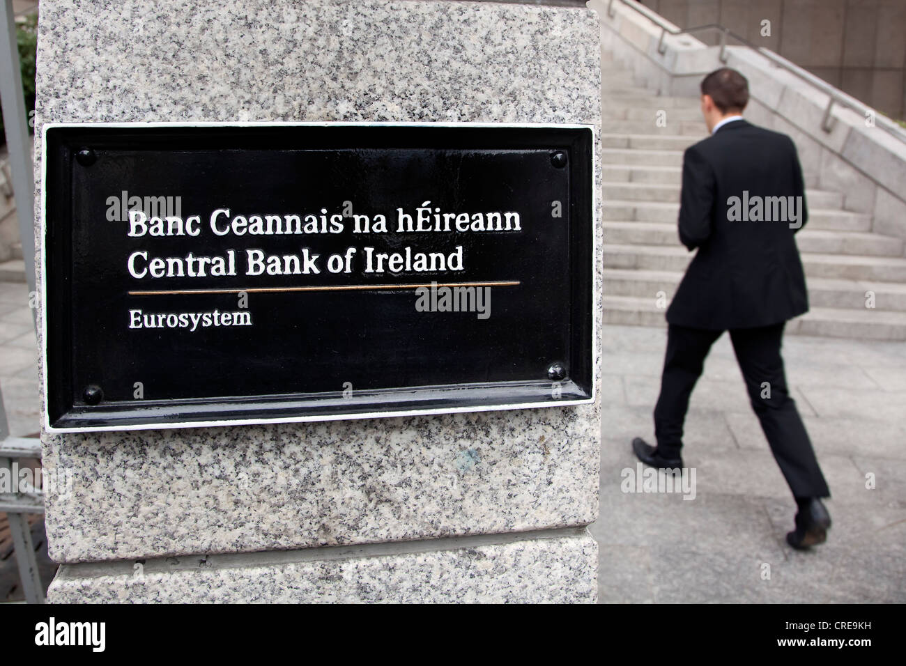La Banca Centrale di Irlanda su Dame Street, Dublin, Irlanda, Europa Foto Stock