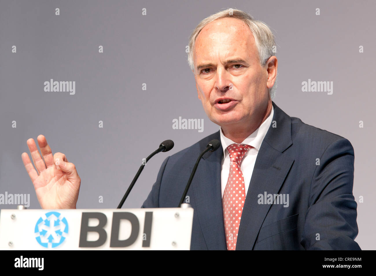 Hans-Peter Keitel, presidente del Bundesverband der Deutschen Industrie e.V., Federazione delle industrie tedesche, BDI, BDI giorno di Foto Stock