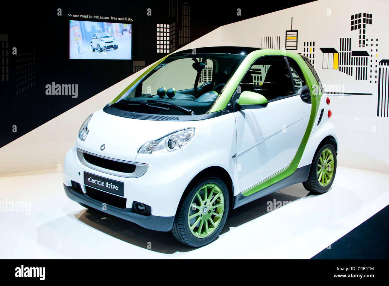 Auto elettrica, E-smart electric drive da Smart, gruppo Daimler, 64th International Motor Show, IAA, 2011, Frankfurt am Main, Hesse Foto Stock