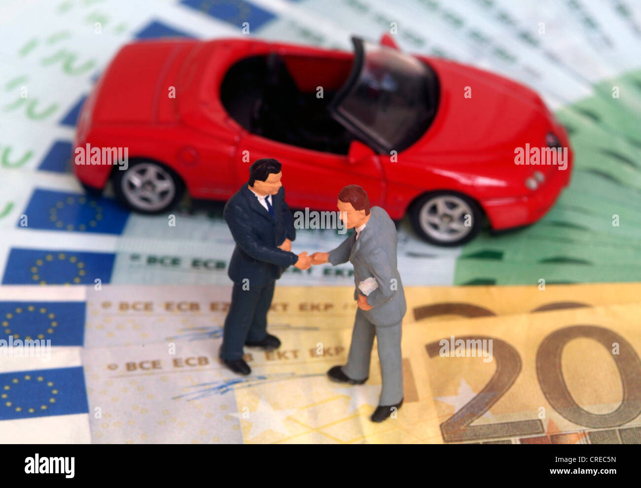 Simbolico per l'acquisto di un'auto, handsale Foto Stock