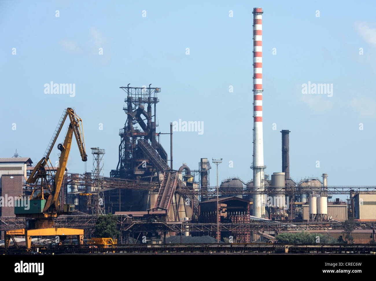 Porto industriale di Piombino, Italia Foto Stock