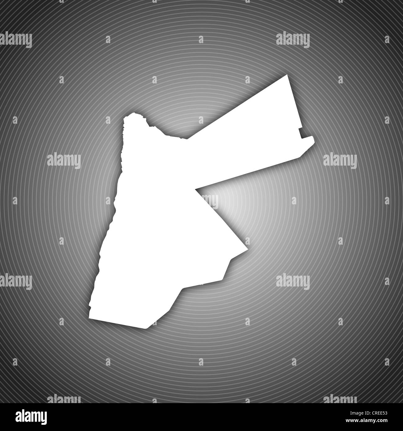Mappa Politico della Giordania con i vari governatorati. Foto Stock