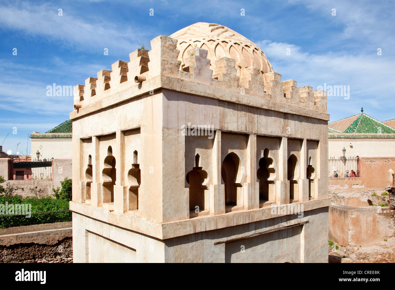 Cupola della Koubba Ba'adiyin tomba, noto anche come Almoravid Koubba, nella Medina, il centro storico, patrimonio mondiale dell UNESCO Foto Stock