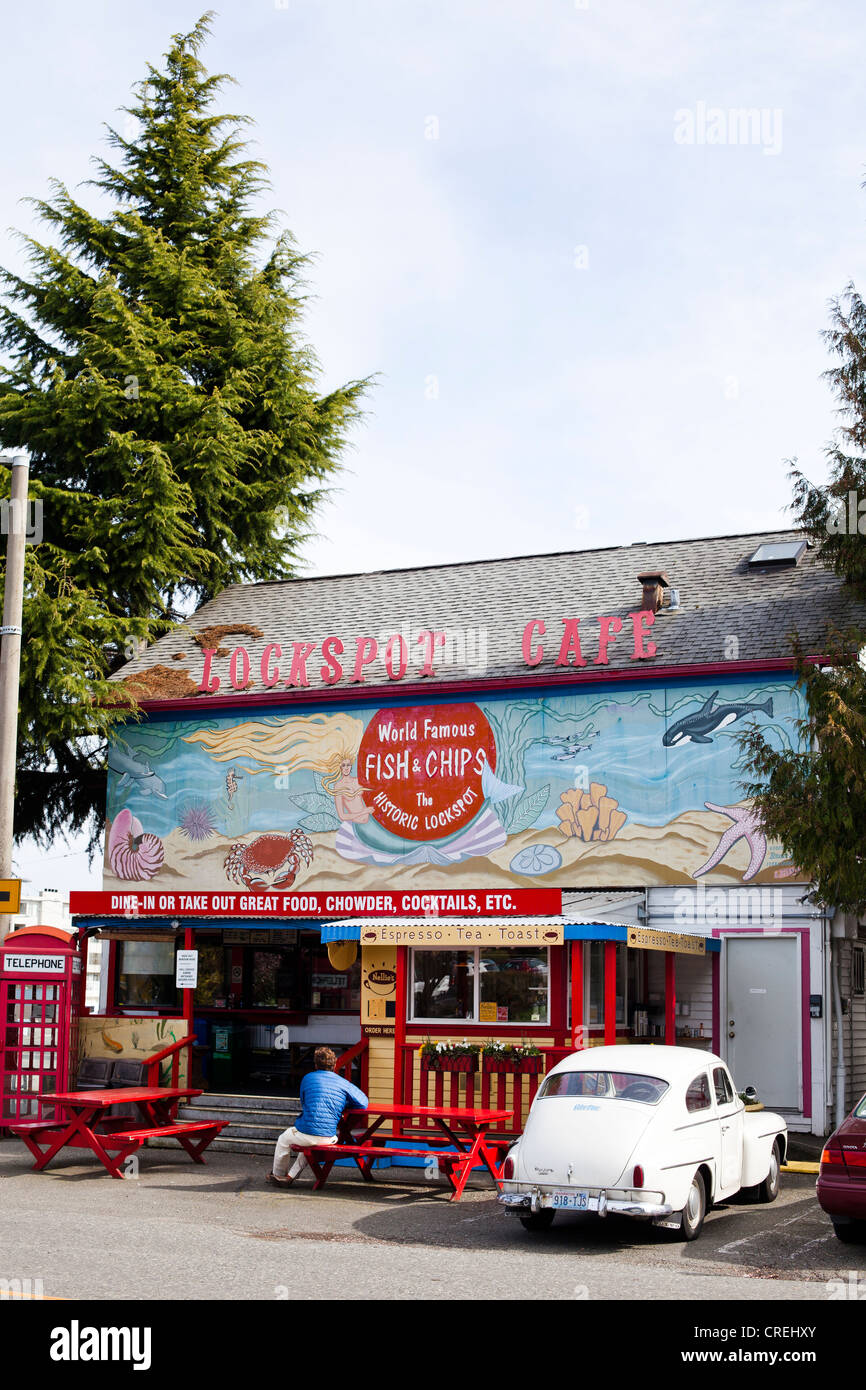 Un famoso ristorante di pesce e frutti di mare. Foto Stock