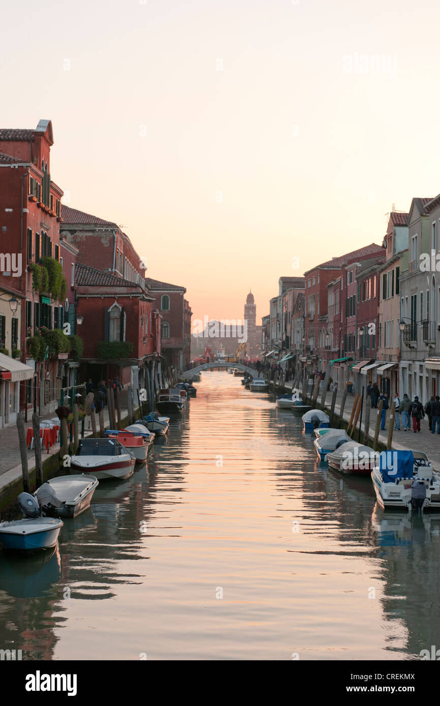 Rio e fondamenta dei vetrai, laguna isola di Murano, Venezia, Veneto, Italia, Europa meridionale Foto Stock