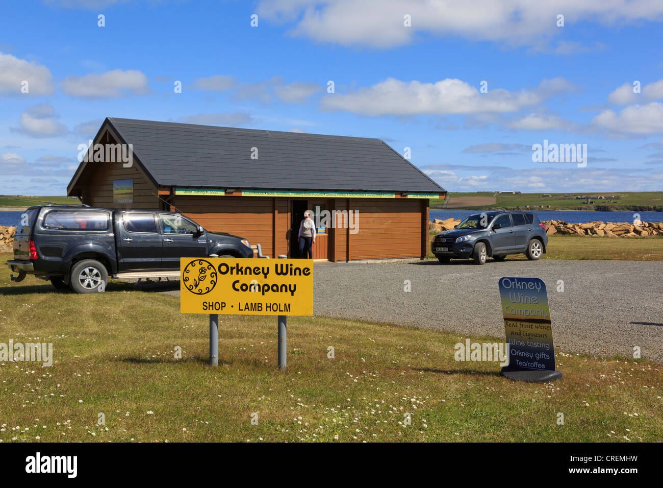 Orkney vino azienda shop di agnello Holm Island Isole Orcadi Scozia UK Gran Bretagna Foto Stock